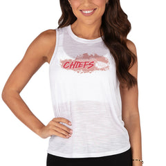 Kansas City Chiefs Concepts Sport Women's Infuse Lightweight Slub Knit Tank Top White | NFL