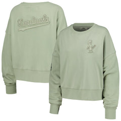 St. Louis Cardinals Pro Standard Women's Neutral Oversized Boxy Cropped Pullover Sweatshirt - MLB