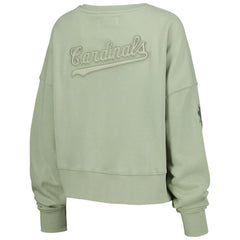 St. Louis Cardinals Pro Standard Women's Neutral Oversized Boxy Cropped Pullover Sweatshirt - MLB