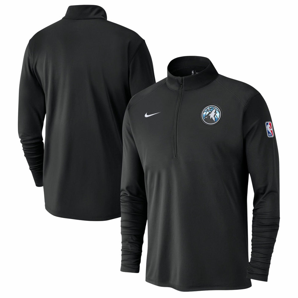 Minnesota Timberwolves 2024/25 City Edition Authentic Coaches Performance Half-Zip Top Black - NBA