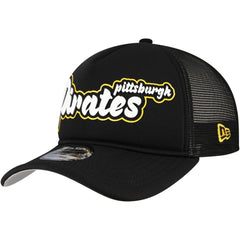 Pittsburgh Pirates New Era Retro Bold A-Frame Trucker 9FORTY Adjustable Hat - MLB