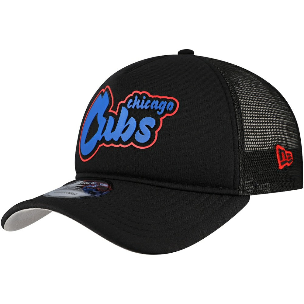 Chicago Cubs New Era Retro Bold A-Frame Trucker 9FORTY Adjustable Hat - MLB
