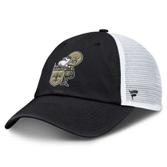New Orleans Saints Basic Vintage Trucker Adjustable Hat Black | Fanatics