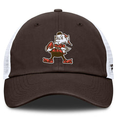 Cleveland Browns Vintage Trucker Adjustable Hat Brown/White | Fanatics