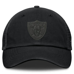 Las Vegas Raiders Basic Black on Black Trucker Adjustable Hat | Fanatics