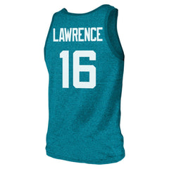 Trevor Lawrence Jacksonville Jaguars Majestic Threads Tri-Blend Player Name & Number Tank Top Teal | NFL