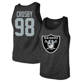 Maxx Crosby Las Vegas Raiders Majestic Threads Tri-Blend Player Name & Number Tank Top Black | NFL