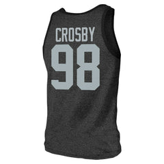 Maxx Crosby Las Vegas Raiders Majestic Threads Tri-Blend Player Name & Number Tank Top Black | NFL