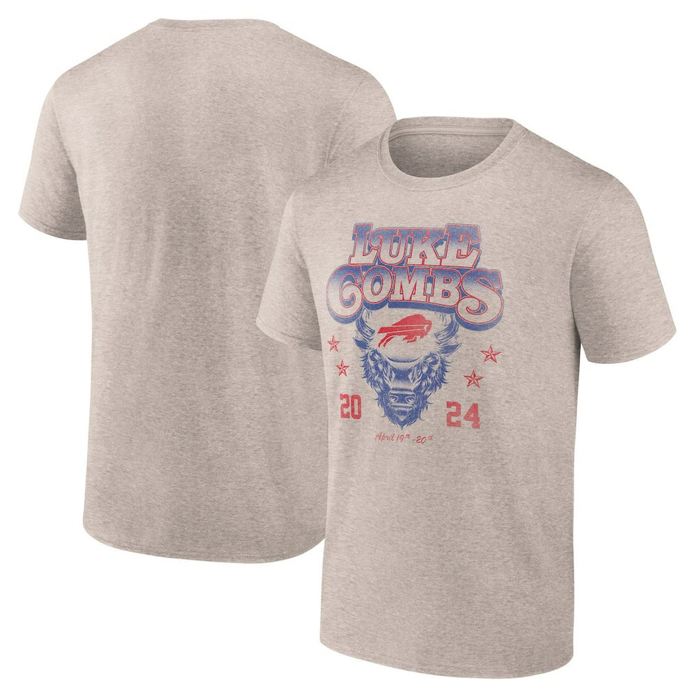 Luke Combs x Buffalo Bills Growin' Up and Gettin' Old Tour T-Shirt Tan | Fanatics