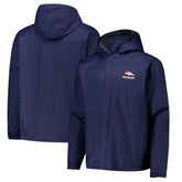 Denver Broncos Dunbrooke Tropic Waterproof Packable Full-Zip Hoodie Jacket Navy | NFL