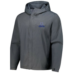 Indianapolis Colts Dunbrooke Tropic Waterproof Packable Full-Zip Hoodie Jacket Graphite | NFL