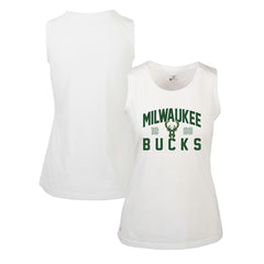 Milwaukee Bucks Levelwear Women's Macy Tank Top White - NBA
