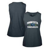 Minnesota Timberwolves Levelwear Women's Macy Tank Top Navy - NBA
