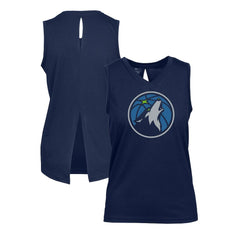 Minnesota Timberwolves Levelwear Women's Paisley Core V-Neck Tank Top Navy - NBA