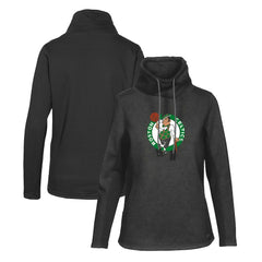 Boston Celtics Levelwear Women's Loop Core Funnel Neck Pullover Sweatshirt Black - NBA