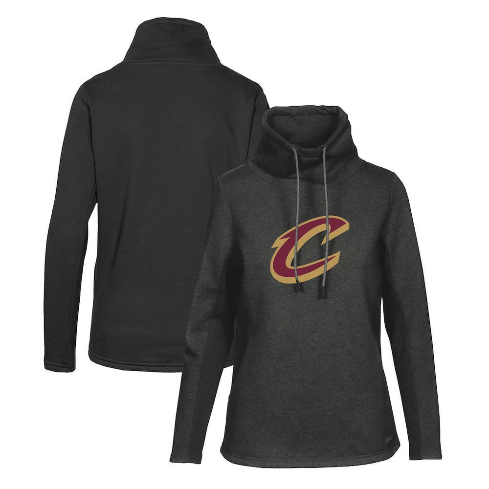 Cleveland Cavaliers Levelwear Women's Loop Core Funnel Neck Pullover Sweatshirt Black - NBA