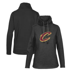 Cleveland Cavaliers Levelwear Women's Loop Core Funnel Neck Pullover Sweatshirt Black - NBA