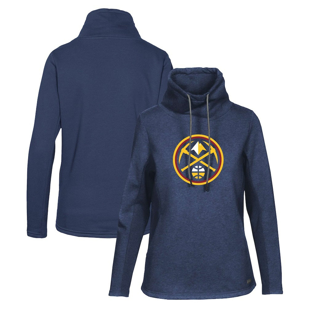 Denver Nuggets Levelwear Women's Loop Core Funnel Neck Pullover Sweatshirt Navy - NBA