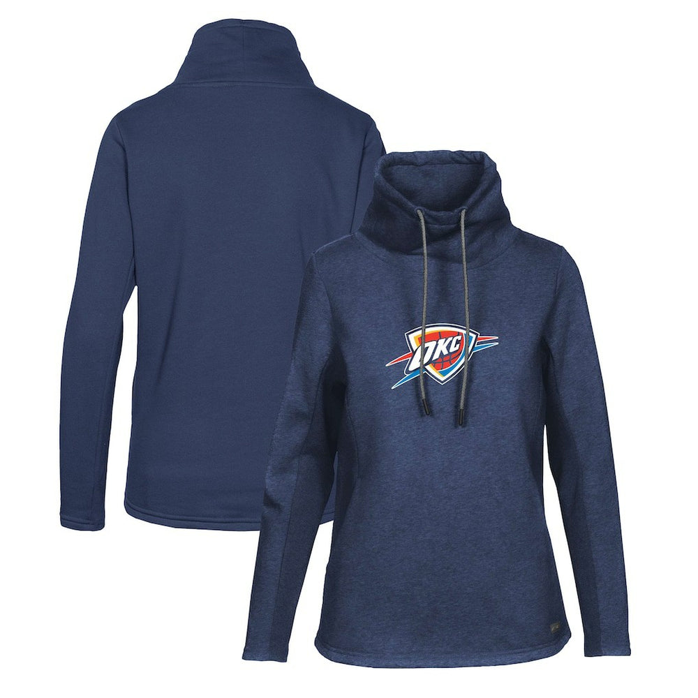 Oklahoma City Thunder Levelwear Women's Loop Core Funnel Neck Pullover Sweatshirt Navy - NBA