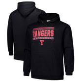 Texas Rangers Stack Fleece Pullover Hoodie - MLB