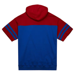 New York Giants Off Field Vintage Logo Short Sleeve Pullover Hoodie Royal | Mitchell & Ness