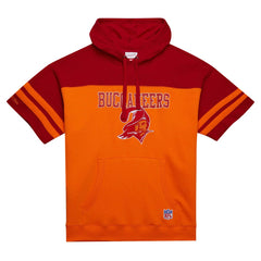 Tampa Bay Buccaneers Off Field Vintage Logo Short Sleeve Pullover Hoodie Orange | Mitchell & Ness
