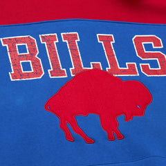 Buffalo Bills Off Field Vintage Logo Short Sleeve Pullover Hoodie Royal | Mitchell & Ness