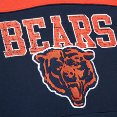 Chicago Bears Off Field Vintage Logo Short Sleeve Pullover Hoodie Navy | Mitchell & Ness