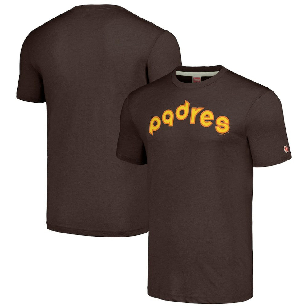 San Diego Padres Homage Cooperstown Collection Hand-Drawn Logo Tri-Blend T-Shirt - MLB