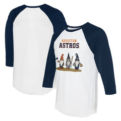 Houston Astros Tiny Turnip Unisex Gnomes 3/4-Sleeve Raglan T-Shirt - MLB