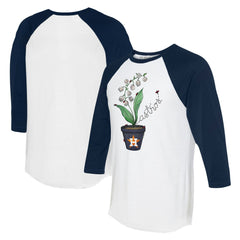 Houston Astros Tiny Turnip Unisex Lilies and Ladybugs 3/4-Sleeve Raglan T-Shirt - MLB