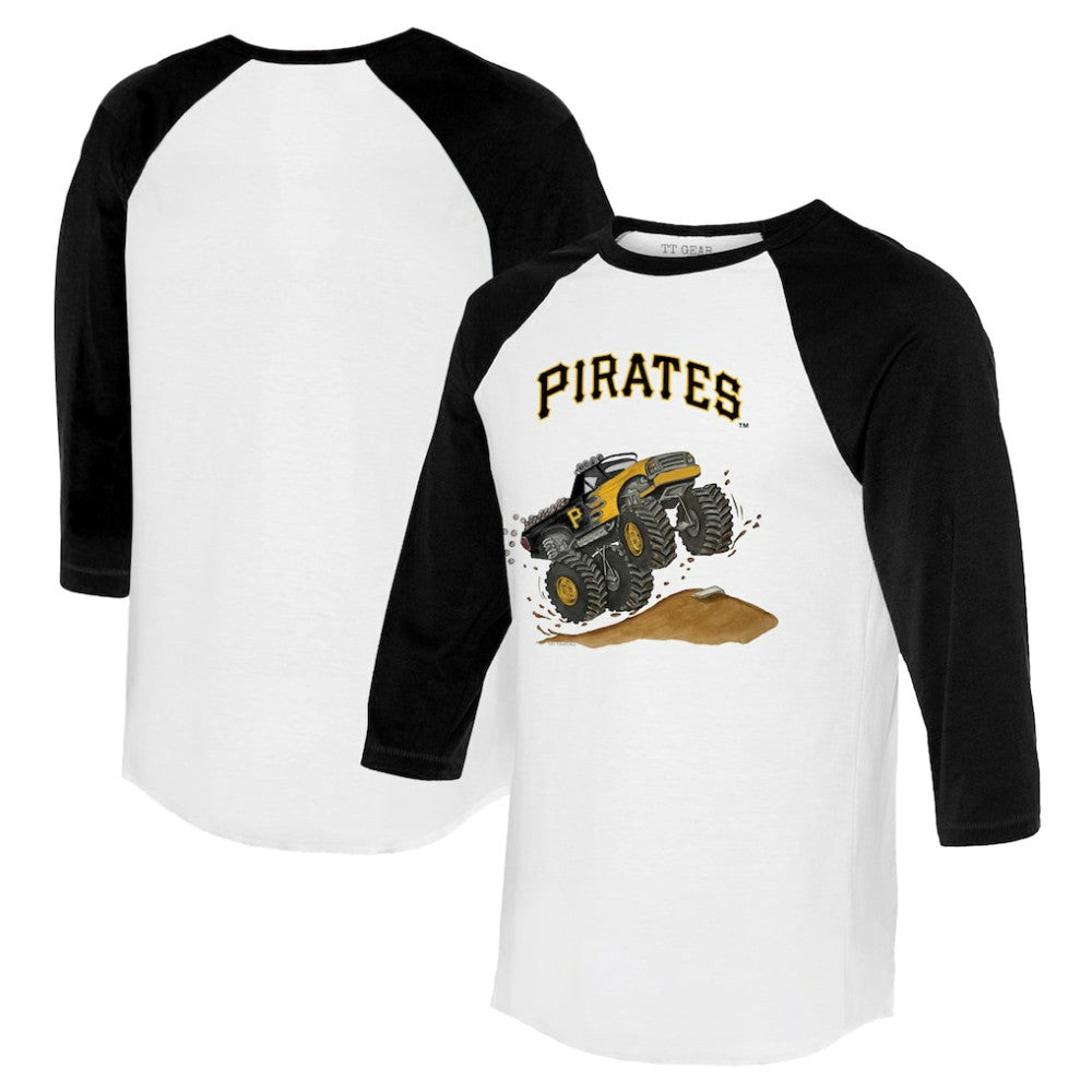 Pittsburgh Pirates Tiny Turnip Unisex Monster Truck 3/4-Sleeve Raglan T-Shirt - MLB