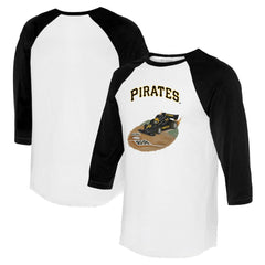 Pittsburgh Pirates Tiny Turnip Unisex Racecar 3/4-Sleeve Raglan T-Shirt - MLB