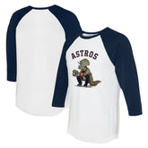 Houston Astros Tiny Turnip Unisex Triceratops 3/4-Sleeve Raglan T-Shirt - MLB