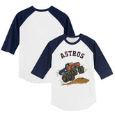 Houston Astros Tiny Turnip Youth Monster Truck 3/4-Sleeve Raglan T-Shirt - MLB