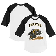 Pittsburgh Pirates Tiny Turnip Youth Monster Truck 3/4-Sleeve Raglan T-Shirt - MLB
