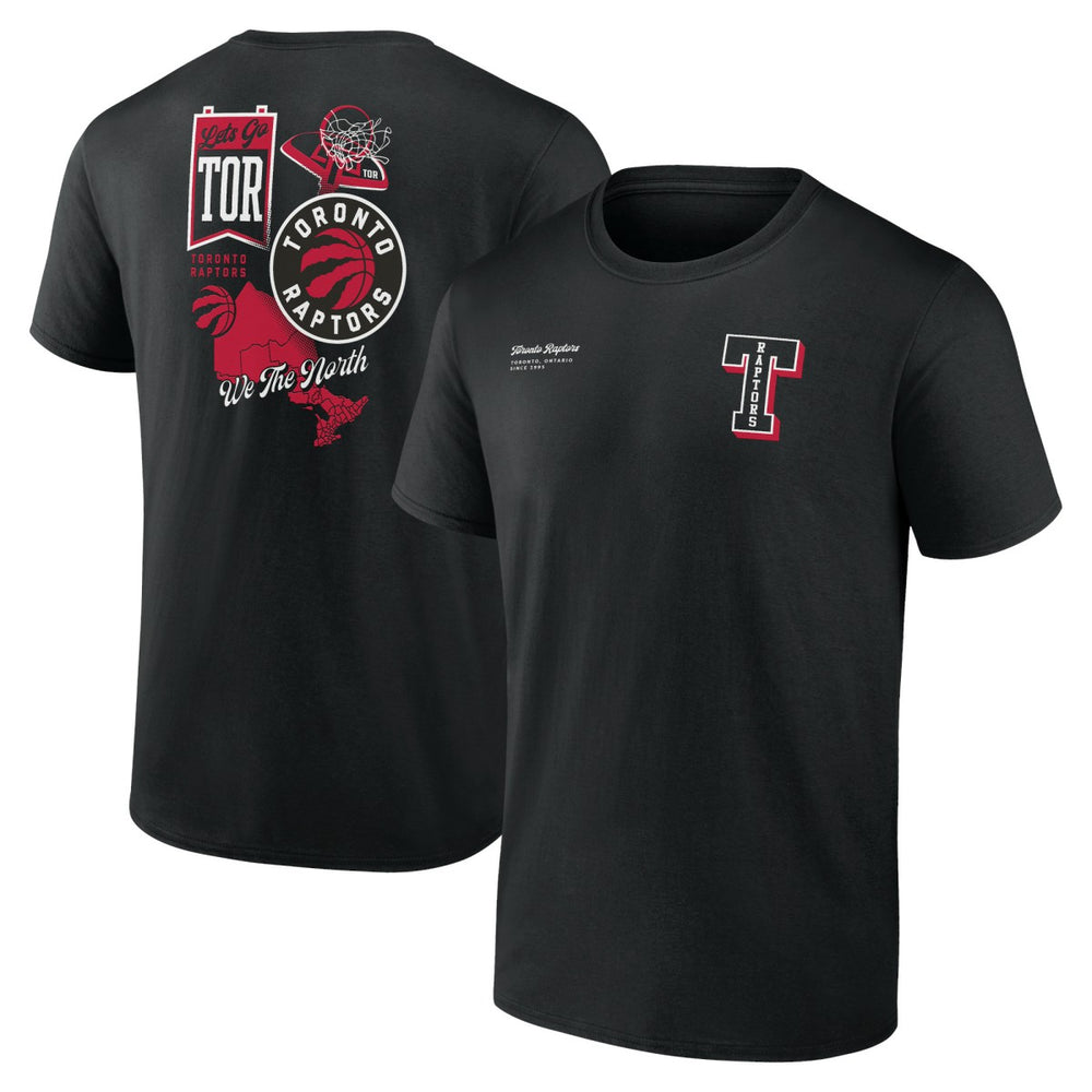 Toronto Raptors Split Zone T-Shirt Black - NBA