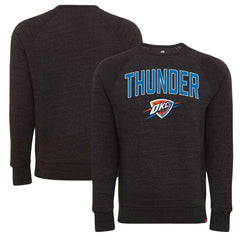Oklahoma City Thunder Sportiqe Unisex Harmon Super Soft Tri-Blend Raglan Pullover Sweatshirt Black - NBA