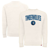Minnesota Timberwolves Sportiqe Unisex Harmon Super Soft Tri-Blend Raglan Pullover Sweatshirt Cream - NBA