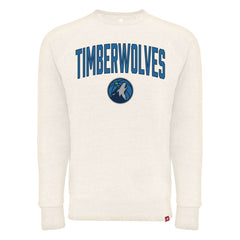 Minnesota Timberwolves Sportiqe Unisex Harmon Super Soft Tri-Blend Raglan Pullover Sweatshirt Cream - NBA