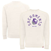 Sacramento Kings Sportiqe Unisex Harmon Super Soft Tri-Blend Raglan Pullover Sweatshirt Cream - NBA