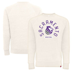 Sacramento Kings Sportiqe Unisex Harmon Super Soft Tri-Blend Raglan Pullover Sweatshirt Cream - NBA
