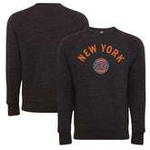 New York Knicks Sportiqe Unisex Harmon Super Soft Tri-Blend Raglan Pullover Sweatshirt Black - NBA