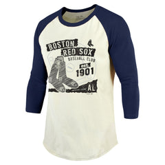 Boston Red Sox Majestic Threads Raglan 3/4-Sleeve T-Shirt - MLB