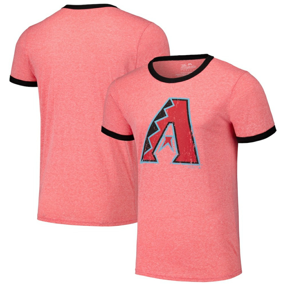 Arizona Diamondbacks Majestic Threads Ringer Tri-Blend T-Shirt - MLB