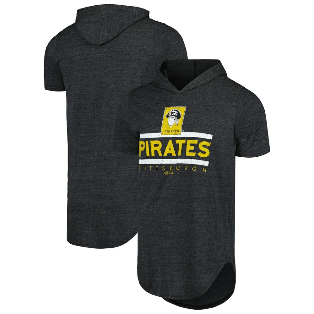 Pittsburgh Pirates Majestic Threads Tri-Blend Hoodie T-Shirt - MLB