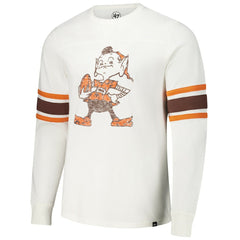 Cleveland Browns '47 Gridiron Throwback Premier Brex Long Sleeve T-Shirt White | 47 brand