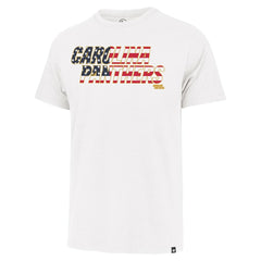 Carolina Panthers '47 Flag Script Franklin T-Shirt White | 47 brand