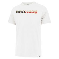 Denver Broncos '47 Flag Script Franklin T-Shirt White | 47 brand