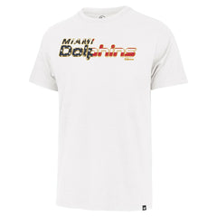 Miami Dolphins '47 Flag Script Franklin T-Shirt White | 47 brand